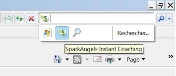 moteur de recherche SparkAngels pour Internet Explorer